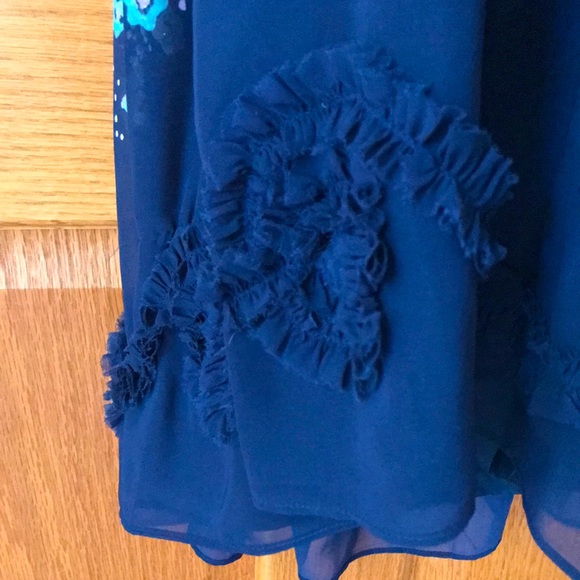 Lauren Conrad size 2 sundress. Puckered in front, smocked in back. Side zip. - Picture 5 of 6